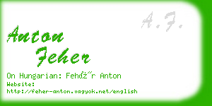 anton feher business card